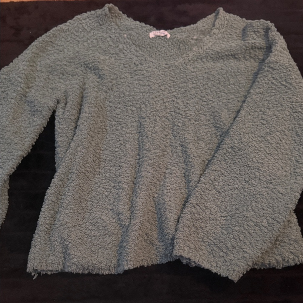 Textured Green Sweater